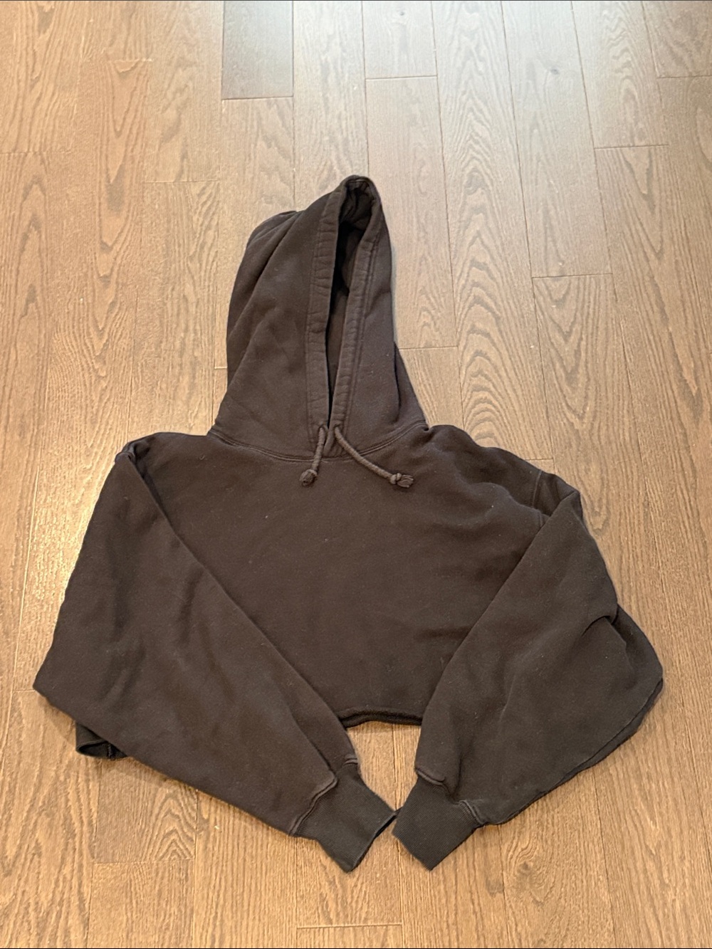 TNA black cropped boyfriend hoodie - Picture 1 of 3